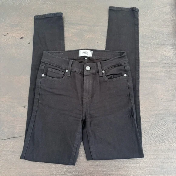 Paige Verdugo Ultra Skinny Black Jeans Size 28 - Picture 1 of 5